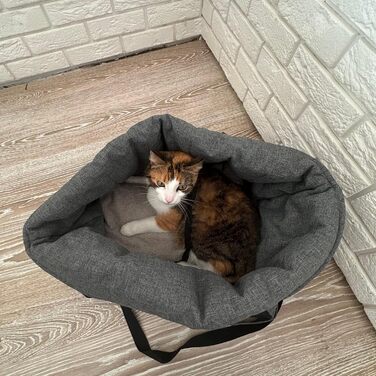 Чохол-переноска для собак та котів Petsen 3в1 – автокрісло, переноска, сумка – ручної роботи в ЄС – миється, з подушкою (Бежевий)