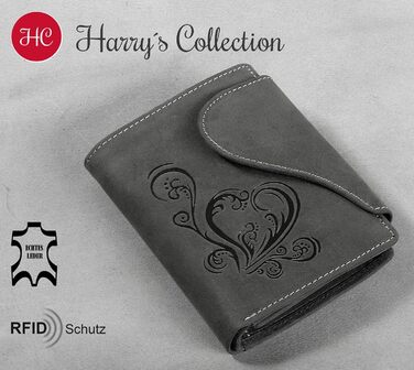Harrys-Collection Women's Wallet in Vintage Style with Heart, Special Edition, Sizes: One Size, Colors: Cognac