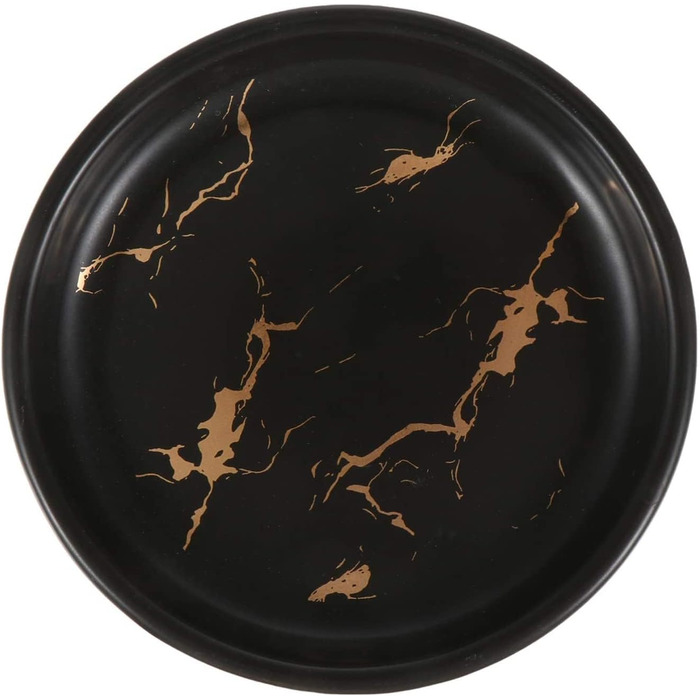 Керамічна мильниця FülleMore з ефектом мармуру, чорна, 11.2x2.2 см