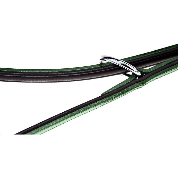 Leather Dog Leash - Training Leash - Leather Leash for Dog - Leash 3-Way Adjustable, for All Dogs (230cm, Green)