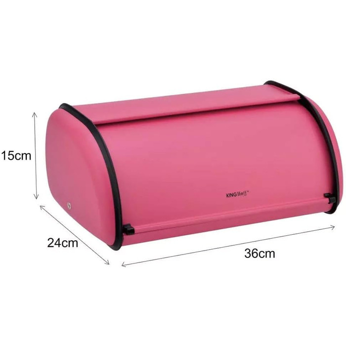 KING HOFF Металева бляшанка для хліба, контейнер для їжі, Brotdose (Чорний) (Червоний, маленький)