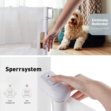 Захисне ворота для дитячих воріт, розтягуване 0-140 см, захист для дитини та домашніх тварин. Підходить для сходів, дверей, тераси (білий)