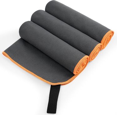 Набір з 3 рушників з мікрофібри (40x80 см) – швидковисихаючі, компактні спортивні рушники для подорожей, басейну, фітнесу, пляжу та спорту