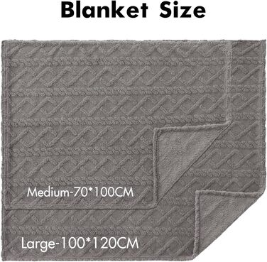 MIULEE Деки для собак 70x100 см, м'яка ковдра для тварин, флісова підстилка для собак, котів, кроликів, рожева, середній розмір (70*100 см)