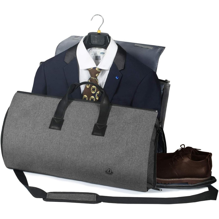 Чохол для одягу Bug Garment Bags 2-в-1, дорожній, сірий, XL, з відділенням для взуття