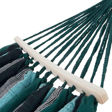 Гамак yourGEAR Bali XL з подушкою, 240x120 см, до 240 кг, бавовна (Смарагд/Аква) + кріплення, сертифікат TÜV