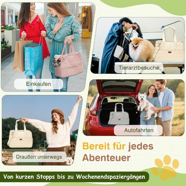 Транспортна переноска для котів та собак, переноска для тварин, сумка-переноска для собак та котів, аксесуари для подорожей, переноска для цуценят, регульований поводок (Сріблястий, L)