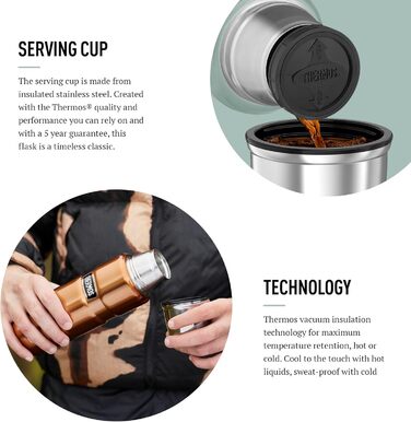 Stainless King 470ml Insulated Water Bottle - Travel Mug & Daily Commute Bottle - Duck Egg Blue