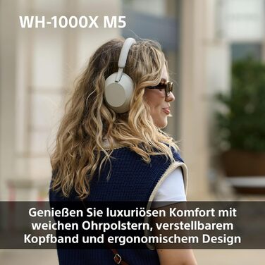 Навушники Sony WH-1000XM5 з шумозаглушенням, Bluetooth, чорні - преміум якість, Hi-Res Audio, до 30 год роботи, з кейсом