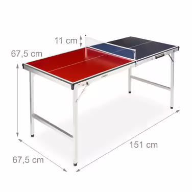 Relaxdays Folding Table Tennis Table with Accessories