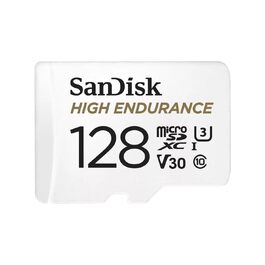 Карта пам'яті SanDisk High Endurance microSDXC 128GB з адаптером для відеореєстраторів та камер спостереження