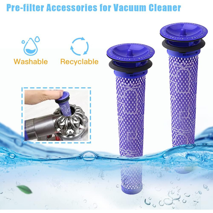 Замінний акумулятор Stanew 21.6V 4500mAh Li-ion для пилососів Dyson V8 (SV10), з фільтрами