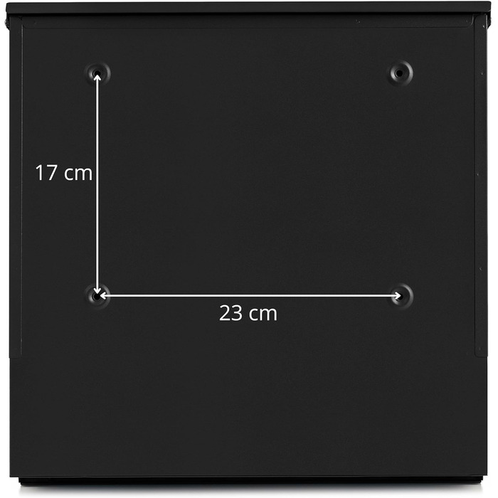 Поштова скринька Verda з газетницею, антрацит RAL 7016, срібло, 37x37x11 см, 2 ключі, монтажний комплект. Дизайнерська настінна поштова скринька