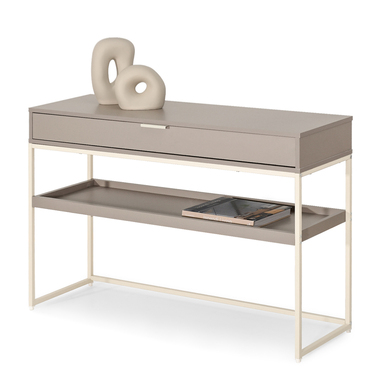Консольний столик Mebel-Partner, колір крем (матовий бежевий), 110 x 76,5 x 35 см
