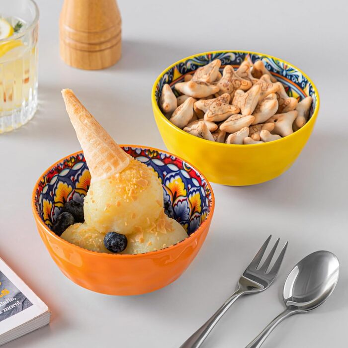 Набір керамічних мисок Vancasso SIMI (6 шт.) - миски для супу, салату, пасти, 360 мл