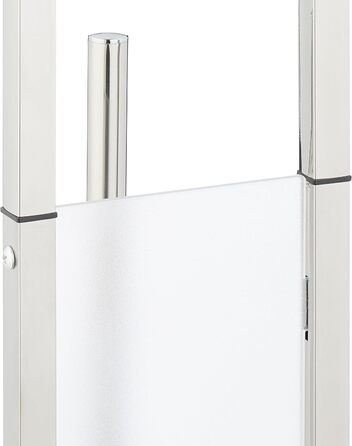 Набір для туалету Relaxdays: тримач туалетного паперу, щітка, запасний ролик, нержавіюча сталь, сріблястий (64,5x24x18 см)