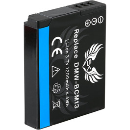 Запасний акумулятор 2x 1200mAh для Panasonic Lumix DMC-FT5 TZ40 TZ41 TZ55 TZ61 TZ71 ZS30 + зарядний пристрій (2 акумулятори)