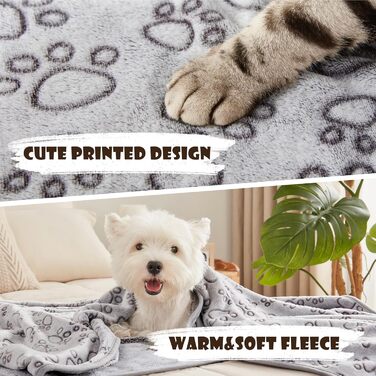 М'яка флісова ковдра для собак та котів Любе Пфотє, 3 шт. у наборі, 76*104 см