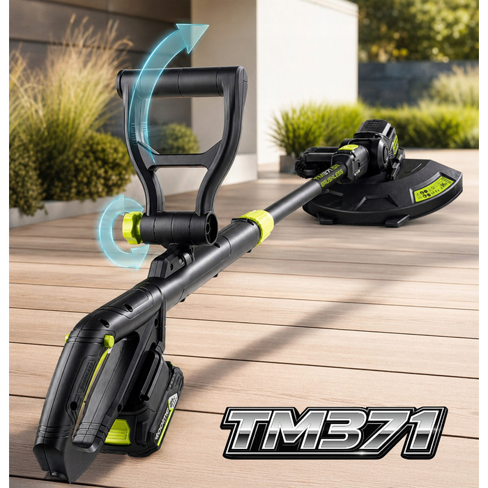 Акумуляторний тример для трави Toolme TM371 (21В) з безщітковим двигуном