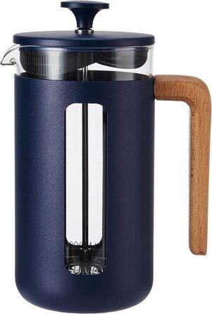 Френч-прес La Cafetière Pisa 1 л, боросилікатне скло, нержавіюча сталь, для меленої кави та чаю, синій