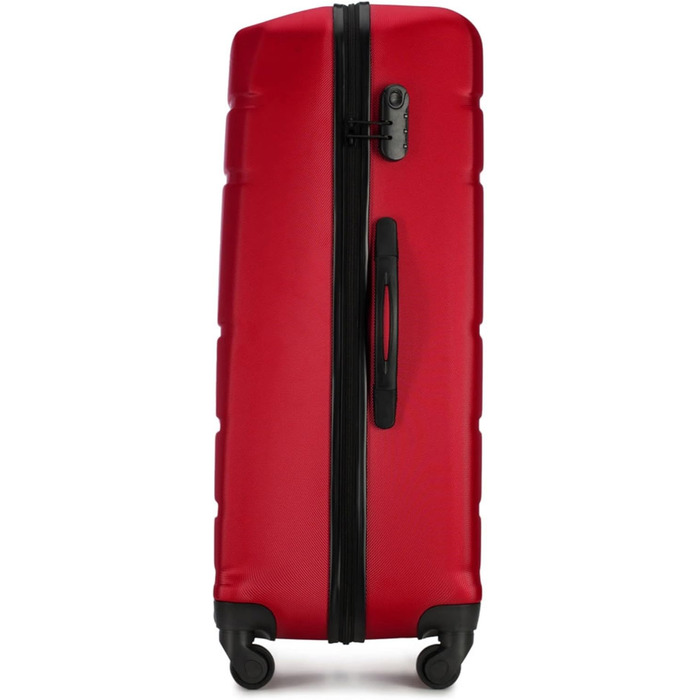 ЧемоданWITTCHEN Globe Line: ручна поклажа, трівалi, ABS, 4 колеса, кодовий замок, телескопічна ручка, червоний, розмір S | Підходить для Lufthansa, Eurowings, Ryanair, Condor, Discover Airlines