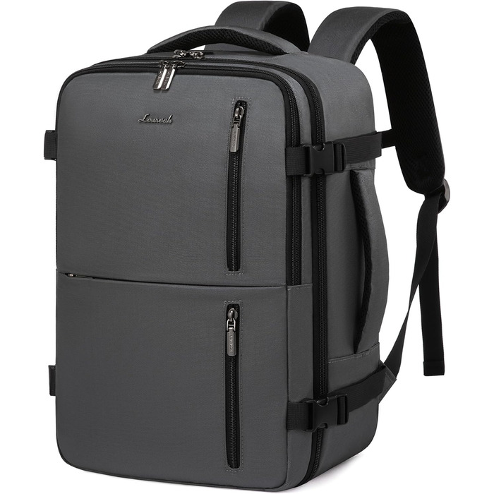 LOVEVOOK Рюкзак для подорожей, ручна поклажа, 40x30x20 см, 24л, для ноутбука 14 дюймів, сірий