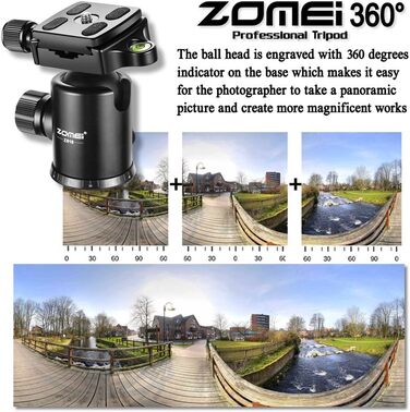 Штатив Zomei Z818 165 см, монопод з кульковою головкою 360° для Canon, Nikon, Sony DSLR камер, чорний
