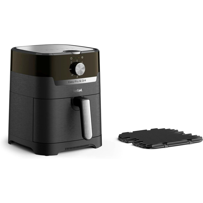 Tefal EY5018 Easy Fry & Grill Classic Hot Air Fryer | 2-in-1 Technology (Air Fryer and Grill) | XL | 4.2 Liter for 6 Portions | 1550 Watts | Energy-Saving | Oil-Free | Healthy Fryer | Black