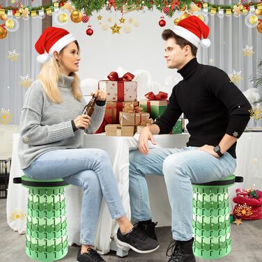 Алевмум: Телескопічний складаний стільчик з подушкою, 50см, 450кг, бамбук