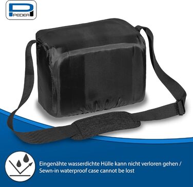 Сумка для камери Pedea: стильна захисна сумка для DSLR/SLR/System камер з дощем. Чорний колір, XL.
