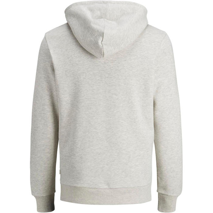 Чоловічий худі Jack & Jones Reg Fit з капюшоном та кишенею, White Melange (Shocking Orange), розмір XXL