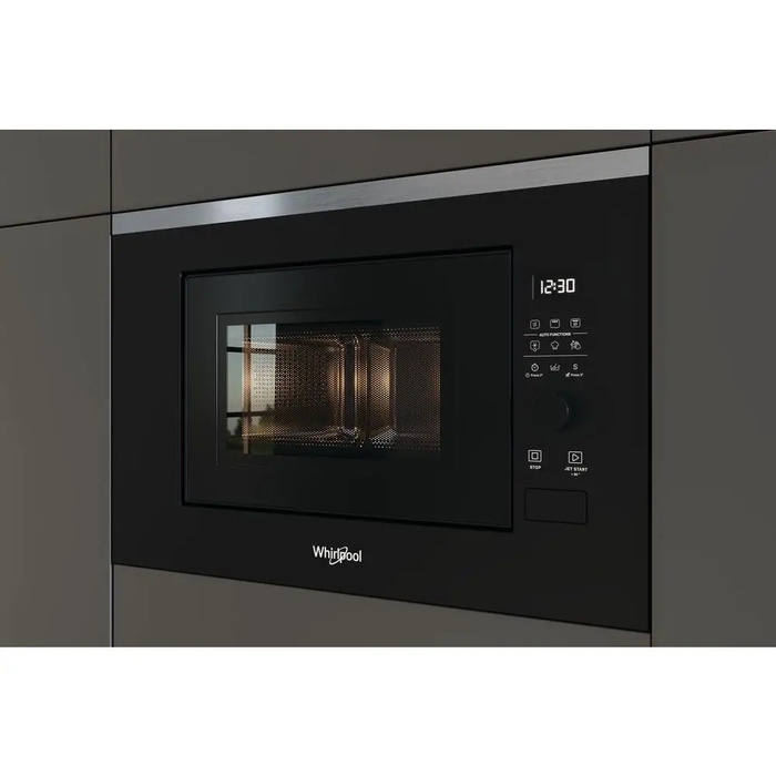 Вбудована мікрохвильова піч Whirlpool WMF200G з грилем, 800 Вт, чорна