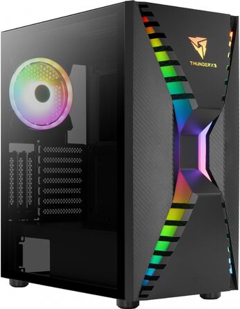 Корпус Aerocool Cronus Mid Tower для ігрового ПК з RGB підсвічуванням, вентилятором 140 мм та скляною бічною панеллю, підтримкою водяного охолодження та кабелеуправлінням, чорний