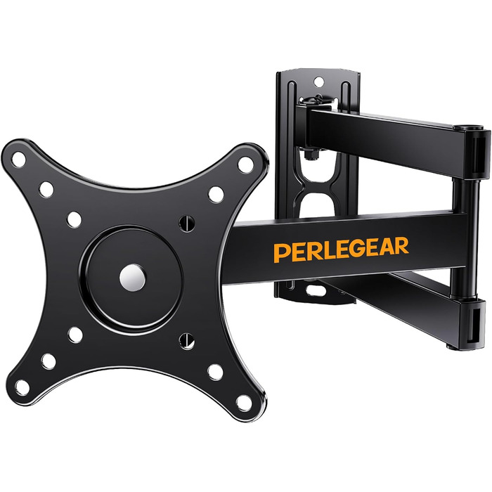 Настінне кріплення для телевізора Perlegear поворотне, нахильне, 10-30 дюймів, до 20 кг, VESA 100x100/75x75 мм