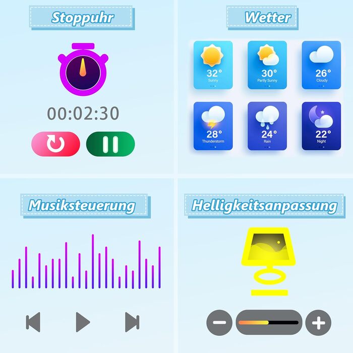 Смарт-годинник KALINCO для дітей та чоловіків, 1.69” з моніторингом серцевого ритму, сну, крокоміра та сповіщеннями про дзвінки/повідомлення. Чорний