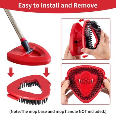 Змінна насадка для швабри O-Cedar EasyWring Spin Mop, мікрофібра, трикутна, жорсткі щетини, для ванної, кухні, басейну, скла та плитки, 2 шт.