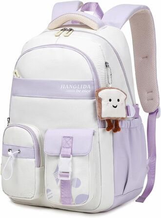 Дитячий рюкзак для дівчинки - водонепроникний, легкий, стильний, з великою місткістю, для 3-9 класу, фіолетовий, нейлон