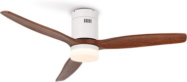 Вентилятор стельовий WINDCALM M з ABS корпусом, деревоподібні крила, Wi-Fi, пульт, 40W, Ø132cm, 6 швидкостей, таймер, DC-двигун, літньо-зимовий режим, з підсвічуванням