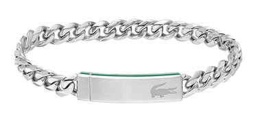 Браслет Lacoste BASELINE чоловічий срібний або чорний - стильний аксесуар