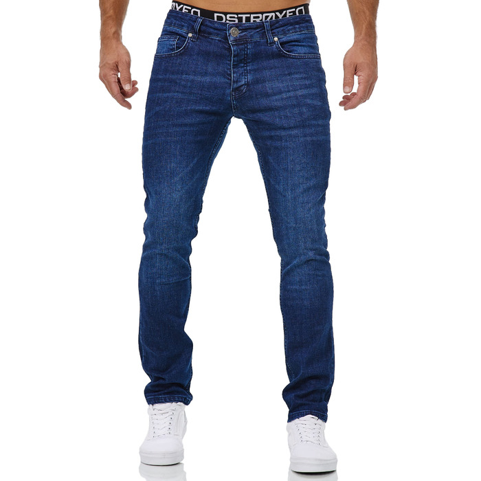 Чоловічі джинси Merish Slim Fit, темно-синій денім, еластичні, 40W/34L (1512-1509)