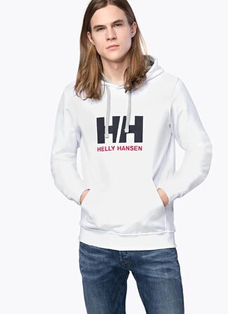 Чоловіча біла толстовка-худі Helly Hansen HH Logo з капюшоном, розмір L