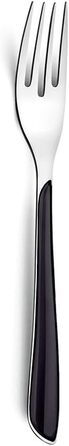Amefa ECLAT Cutlery Set Black Dinner Cutlery 24-piece for 6 people, Stainless Steel, Rust-proof, High-quality Plastic Handle Shells, Dishwasher-safe, Cutlery Set for 6 people, Camping Cutlery