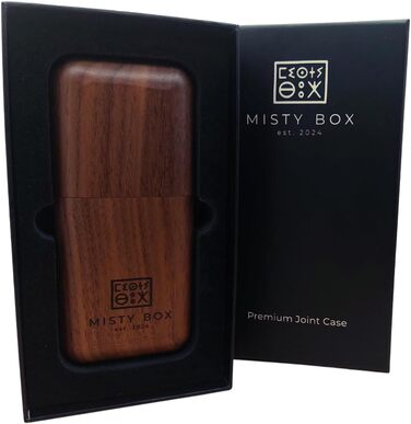 Misty Box – Преміум футляр для джойнтів з натурального горіха, 4-ох місний, стильний аксесуар для транспортування та зберігання, ідеальний подарунок