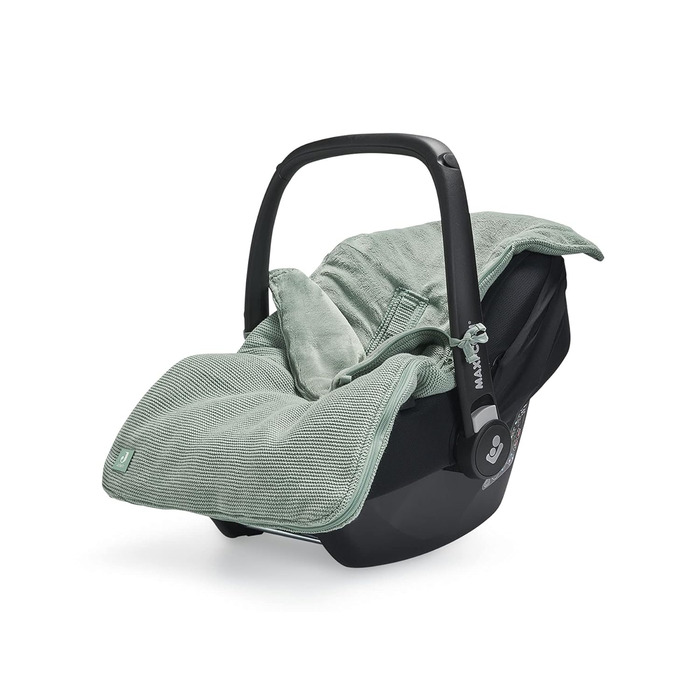 Дитячий конверт Jollein Basic Knit Forest Green для автокрісла та коляски, трикотажний, флісовий, універсальний, зелений