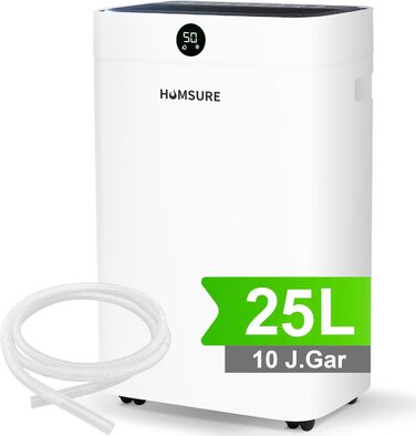 Вологопоглинач повітря 25л з таймером 24г, автоматичним розморожуванням та безперервним відведенням води