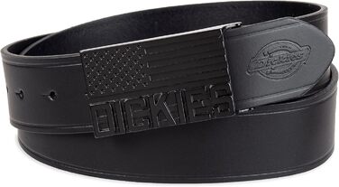 Чоловічий шкіряний ремінь Dickies з плетеним декором (42-44, чорний)