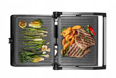 Електричний розкладний гриль Mozano Grill Chef, чорний, 2200 Вт, великий