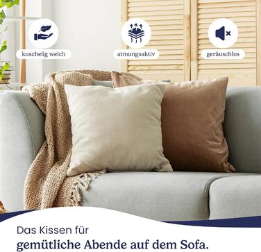 Комплект подушок Gentle North 50x50 см, 6 шт – декоративні та спальні подушки з замком, білі, Оеко-текс, пральні, для ліжка, дивану, софи