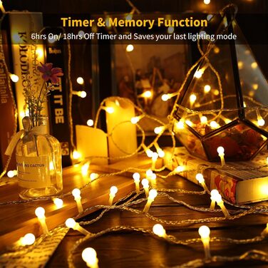 Гірлянда світлодіодна BrizLabs Globe, 10 м, 200 LED, RGB, 8 режимів, для декору інтер'єру та екстер'єру, тепле світло