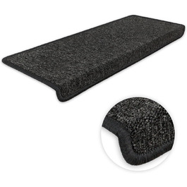 Сходинкові килимки Metzker Monza, антрацит, 15 шт. - захист сходів, килимки для сходів